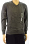 John Ashford Mens Long-Sleeve Charcoal Gray Striped Ribbed V-Neck Knit Sweater L - evorr.com