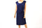 NY Collection Women Blue Stretch Ruched Buckled Scoop-Neck Tunic Dress Plus 1X - evorr.com