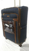 $360 New London Fog Brentwood 29" Soft Case Blue Suitcase Luggage Plaids Spinner