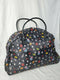 New Nicole Miller Wheeled Weekender Duffel 22" carry on Bag Black Printed