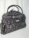 New Nicole Miller Wheeled Weekender Duffel 22" carry on Bag Black Printed