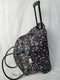 New Nicole Miller Wheeled Weekender Duffel 22" carry on Bag Black Printed