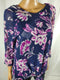 Alfani Women Floral Purple Scoop-Neck Printed Sheer Layered Pullover Top 2XL XXL - evorr.com