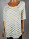 Karen Scott Women Elbow Sleeve V-Neck White Butterfly Glitter Blouse Top Plus 2X - evorr.com