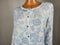 Karen Scott Women's Long Sleeve Button Front White Blue Paisley Cardigan Plus 3X - evorr.com