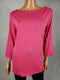 New Karen Scott Women's 3/4 Sleeve Studded Boat-Neck Pink Blouse Top Plus 1X - evorr.com