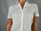 New Karen Scott Women Short Sleeve Eyelet Cotton Button Shirt Blouse Top Size M - evorr.com