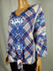 Style&Co Women Long Sleeve Blue Paids Button Front Tie Front Blouse Top Plus 2X - evorr.com