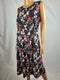 $99 Charter Club Women Sleeveless Belted Blue Print Stretch Midi Dress Plus 1X - evorr.com