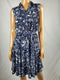 $99 Charter Club Womens Sleeveless Henley Flared Belted Printed Dress Petite 8P - evorr.com