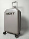 $225 New DKNY Allure 20" Hard Shell Spinner Suitcase Luggage Carry On Gray