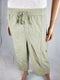 New KAREN SCOTT Women's See Green Pull on EDNA Capri Cropped Pants Drawstring L - evorr.com