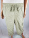 New KAREN SCOTT Women's See Green Pull on EDNA Capri Cropped Pants Drawstring L - evorr.com