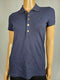 New Lauren Ralph Lauren Women's Blue Collared Polo Blouse Top Size Petite S - evorr.com