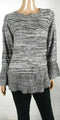 STYLE&CO. Women Long Bell Sleeve Scoop Neck Ruffle-Hem Gray Marl Sweater Plus 3X - evorr.com