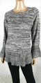 STYLE&CO. Women Long Bell Sleeve Scoop Neck Ruffle-Hem Gray Marl Sweater Plus 3X - evorr.com