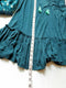 New Free People Womens Long Sleeve Green Tie Neck Mix it Up Linen Blouse Top S - evorr.com