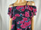 The Edit By Seventeen Women Black Floral Spaghetti Cold Shoulder Blouse Top XS - evorr.com