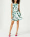 Taylor Women Ivory Green Digital Print Sleeveless A-line Pockets Lined Dress 6 - evorr.com