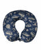 NWT Bon Voyage Travel Memory foam Neck Pillow Blue Printed Soft Plush