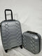 $400 Aimee Kestenberg Diamond 2-PC Carry-On Luggage Set Underseat Bag Silver