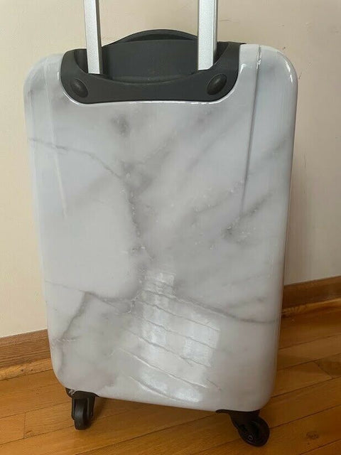 New Prodigy Resort 20" Carry-On Fashion Hardside Spinner Luggage Marble White