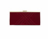 New INC International Concepts Women's Kelsie Velvet Shoulder Chain Clutch Red