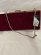 New INC International Concepts Women's Kelsie Velvet Shoulder Chain Clutch Red