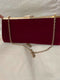 New INC International Concepts Women's Kelsie Velvet Shoulder Chain Clutch Red