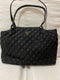 New GUESS Women's Jaxi Girlfriend Quilted Tote Bag Black Shoulder Bag