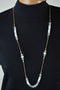 Nordstrom Joe Fresh Women's Gold Long Chain Blue Beads Fashion Necklace Jewelry - evorr.com