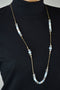 Nordstrom Joe Fresh Women's Gold Long Chain Blue Beads Fashion Necklace Jewelry - evorr.com