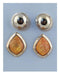 2 PC faux stone earrings