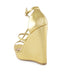 A sky-high wedge heel platform sole, w/straps fastened by glided buckle - evorr.com