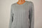 Charter Club Women Crew Neck Metallic Gray Embellished Cable Knit Sweater Top XL - evorr.com