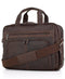 $460 Kenneth Cole Reaction Expandable Leather Double Gusset Laptop Briefcase BRN