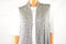 Alfani Women's Sleeveless Gray Open Front Marled Vest Cardigan Shrug Top M