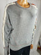 We The Free Women Scoop Neck Long Sleeve Gray Sweatshirt Pull over Blouse Top S - evorr.com