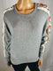 We The Free Women Scoop Neck Long Sleeve Gray Sweatshirt Pull over Blouse Top S - evorr.com