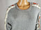 We The Free Women Scoop Neck Long Sleeve Gray Sweatshirt Pull over Blouse Top S - evorr.com