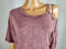 New We The Free Women Scoop Neck Cold Shoulder Sleeve Purple Blouse Top Size S - evorr.com