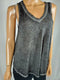 We The Free Women Sleeveless Black V- Neck Tank Blouse Top Size XS - evorr.com