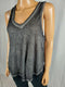 We The Free Women Sleeveless Black V- Neck Tank Blouse Top Size XS - evorr.com