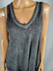 We The Free Women Sleeveless Black V- Neck Tank Blouse Top Size XS - evorr.com