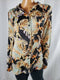 New Free People Women's Long Sleeve Floral Buttons Front Blouse Top Black Size L - evorr.com