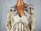 New Free People Womens Balloon Sleeve Tunic Top Beige Paisley Two Pockets Size S - evorr.com
