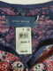 New Lucky Brand Women's 3/4 Sleeve Blue Bandana Print Henley Blouse Top Plus 2X - evorr.com