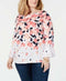 Charter Club Women Ruffle Sleeve Boat-Neck Floral Print Blouse Tunic Top Plus 2X - evorr.com