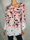 Charter Club Women Ruffle Sleeve Boat-Neck Floral Print Blouse Tunic Top Plus 2X - evorr.com