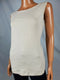 New Karen Scott Women's Sleeveless Boat Neck Cotton Beige Tank Blouse Top Size M - evorr.com